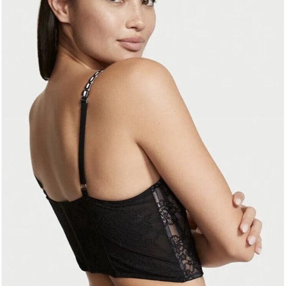 Victoria’s Secret MEDIUM (DD) Dream Angels Lightly Lined Ribbon Slot Bra Top - Picture 9 of 11